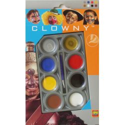 SES CLOWNY FARBY DO MALOWANIA TWARZY - 8 KOLORÓW 9665 (09665) - 1
