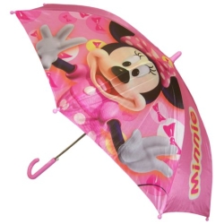PARASOLKA MINNIE Z AUTOMATEM 50cm (z rączka 69cm) CZERWONA lub RÓŻOWA - 2