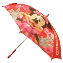 PARASOLKA MINNIE Z AUTOMATEM 50cm (z rączka 69cm) CZERWONA lub RÓŻOWA - 1