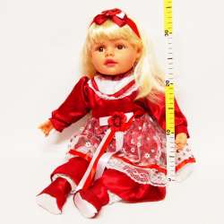 Lalka 52cm [15] w czerwonej sukience, śpiewa polskie piosenki - 3