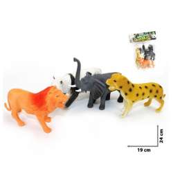 Zwierzęta dzikie -4 szt. 12-15cm w folii - 1