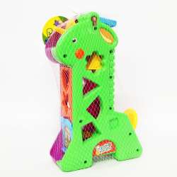 Żyrafka edukacyjna sorter z kształtami do wrzucania 26cm - 4