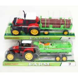 Traktor z przyczepą do drewna / zwierząt 32cm - 1