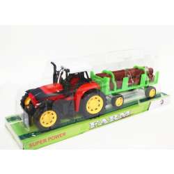 Traktor z przyczepą do drewna / zwierząt 32cm - 4