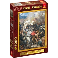PUZZLE TREFL 1000 BITWA POD GRUNWALDEM -WIELKI MISTRZ ULRICH von JUNGINGEN -fragment obrazu Jana Matejki (10230) - 1