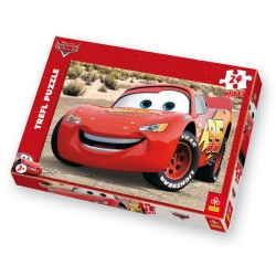 24 duże elemnty - Auta "Zygzak Mc Queen" - Puzzle TREFL (14082) - 1