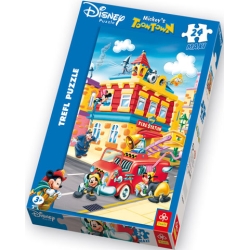  24 duże elementy - Myszka Miki i przyjaciele "Straż pożarna" - Puzzle TREFL (14083) - 1