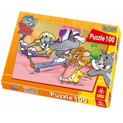 100 elementów. WYŚCIG TOMA I JERREGO - Puzzle TREFL - 1