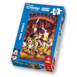 60 elementów. Mickey, Strach ma wielkie oczy -PUZZLE TREFL (17141) - 1