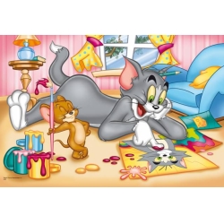 60 elementów. Tom & Jerry, Portret - Puzzle TREFL (17159) - 2