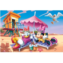 15 elementów ramka - Myszka Miki i przyjaciele "Plażowanie" - Puzzle TREFL - 2