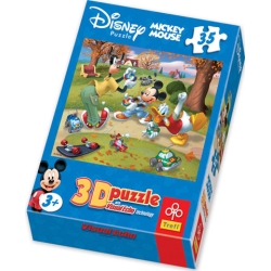 3D - 35 małych elementów - Myszka Miki i przyjaciele "Auta" - Puzzle TREFL - 1