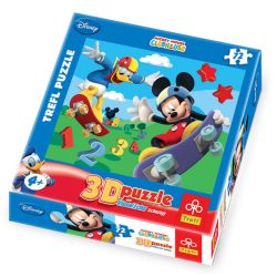 PUZZLE TREFL 3D-72 MICKEY I CYFERKI - 1