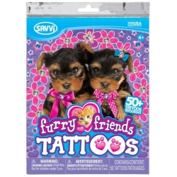 TATUAŻE 50szt. 'FURRY FRIENDS' ZMYWALNE KOLOROWE (303-60150 151) - 1