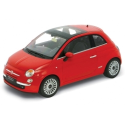 WELLY 1:18 FIAT 500 2007 CZERWONY - 1