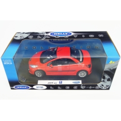 WELLY 1:18 PEUGEOT 207 CC CZERWONY - 2