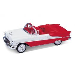 WELLY 1:24 1955 OLDSMOBILE SUPER 88 CABRIO BIAŁO-CZERWON - 1