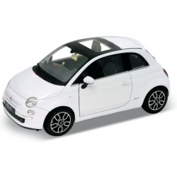 WELLY 1:24 FIAT 500 2007 BIAŁY - 1
