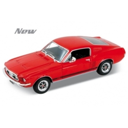 WELLY 1:24 FORD MUSTANG GT 1967 CZERWONY - 1