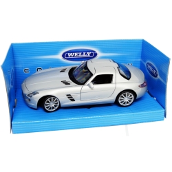 WELLY 1:24 MERCEDES BENZ SLS AMG SREBRNY - 4