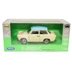 Welly 1:24 Trabant 601 kremowy z niebieskim dachem - 1