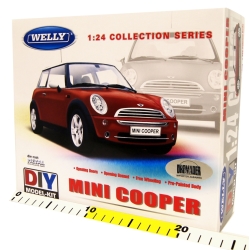 WELLY KIT 1:24 MINI COOPER -MODEL DO ZŁOŻENIA CZERWONY (130-22075) - 2