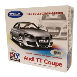 WELLY KIT 1:24 AUDI TT COUPE -MODEL DO ZŁOŻENIA SREBRNY (22478MK) - 1