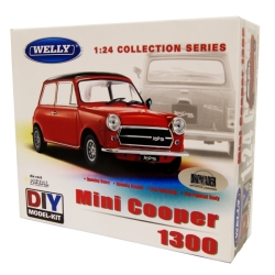 WELLY KIT 1:24 MINI COOPER 1300 -MODEL DO ZŁOŻ. CZERWONY (22496MK) - 1