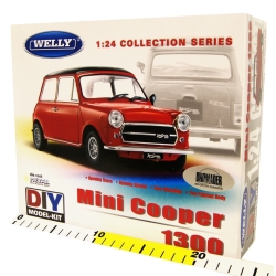 WELLY KIT 1:24 MINI COOPER 1300 -MODEL DO ZŁOŻ. CZERWONY (22496MK) - 2