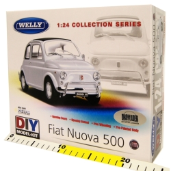 WELLY KIT 1:24 FIAT NUOVA 500 -MODEL DO ZŁOŻENIA BIAŁY - 2