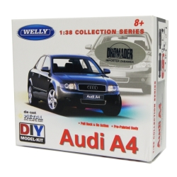 WELLY KIT 1:38 AUDI A4 pull-back DO SKŁADANIA (23185) - 1