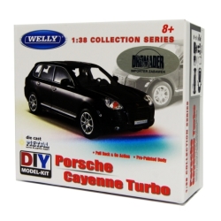 WELLY KIT 1:38 PORSCHE CAYENNE TURBO pull-back DO SKŁAD (23485) - 1