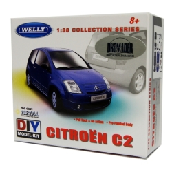 WELLY KIT 1:38 CITROEN C2 pull-back DO SKŁADANIA (23515) - 1