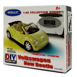 WELLY KIT 1:38 VOLKSWAGEN NEW BEETLE pull-back DO SKŁADA (23525) - 1