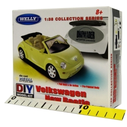 WELLY KIT 1:38 VOLKSWAGEN NEW BEETLE pull-back DO SKŁADA (23525) - 2