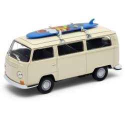 Welly 1:34 VW Volkswagen T2 bus z deską surfingową-kremo - 1