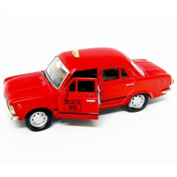 WELLY 1:39 FIAT 125P TAXI - czerwony - 2