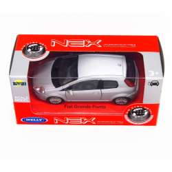 Welly 1:34 Fiat Grande Punto - srebrny - 1