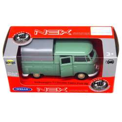 Welly 1:34 Volkswagen T1 Double Cabin Pick Up seledynowy - 1