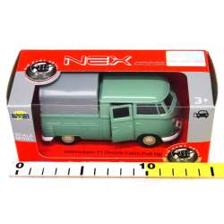 Welly 1:34 Volkswagen T1 Double Cabin Pick Up seledynowy - 2