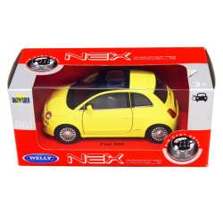 Welly 1:34 Fiat 500 2007 -zółty - 1