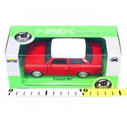 WELLY 1:39 Trabant 601 -czerwony z białym dachem - 2