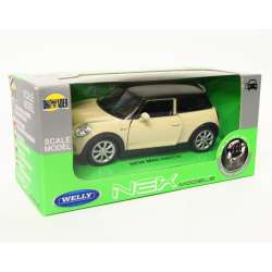 Welly 1:34 Mini Cooper New Mini Hatch - kremowy - 1