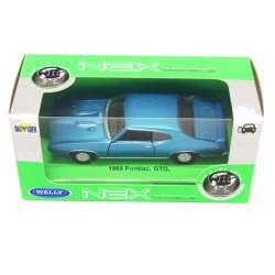 Welly 1:34 Pontiac GTO '69- niebieski metalik - 1