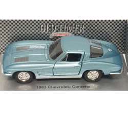 Welly 1:34 Chevrolet Corvette 1963 -błękitny metalic - 2