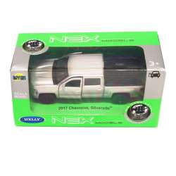 Welly 1:34 Chevrolet Silverado 2017 srebrny - 2