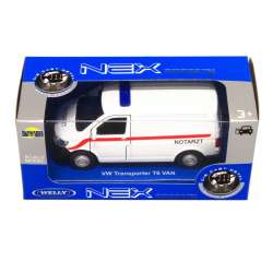 WELLY 1:34 Volkswagen T6 VAN biały NOTARZT - 1