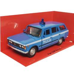 WELLY 1:39 Fiat 125P Kombi MILICJA -niebieski