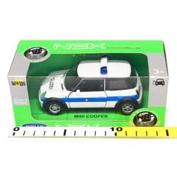 Welly 1:34 Mini Cooper Policja -biały z niebieskim paski - 3