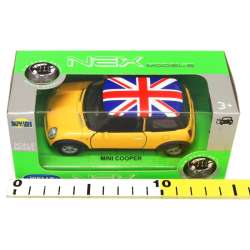 Welly 1:34 Mini Cooper -flaga brytyjska -żółty - 2